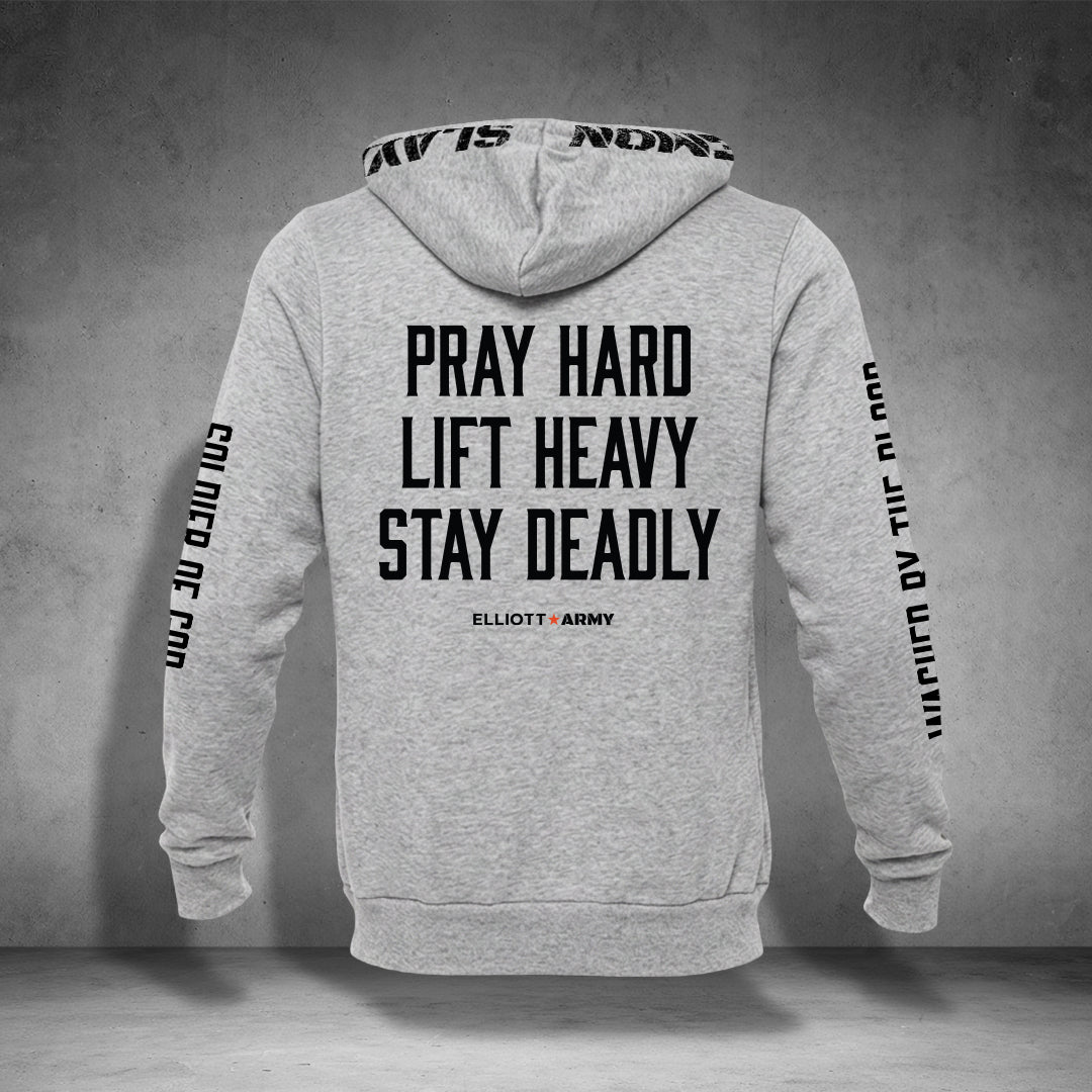 JESUS | PRAY HARD LIFT HEAVY STAY DEADLY hoodie