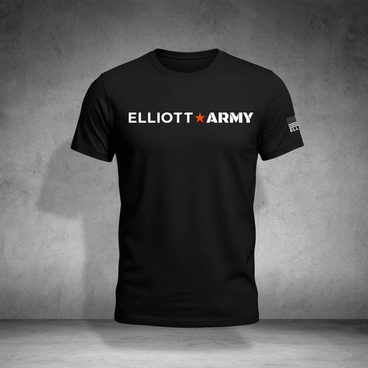 ELLIOTT ARMY Orange Star/ No Rich Parents statement T-shirt
