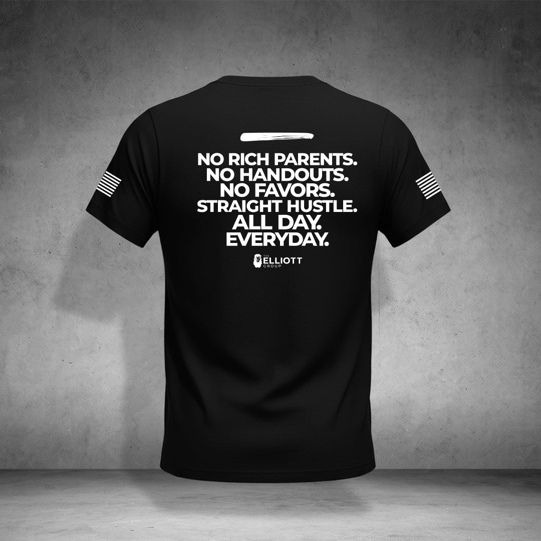 ELLIOTT / No Rich Parents Statement T-shirt