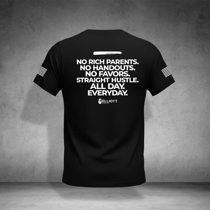 ELLIOTT / No Rich Parents Statement T-shirt