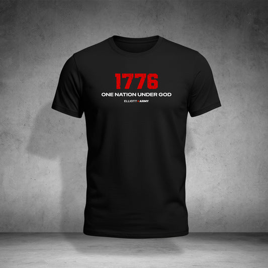 1776 ONE NATION UNDER GOD / GOD BLESS AMERICA T-shirt