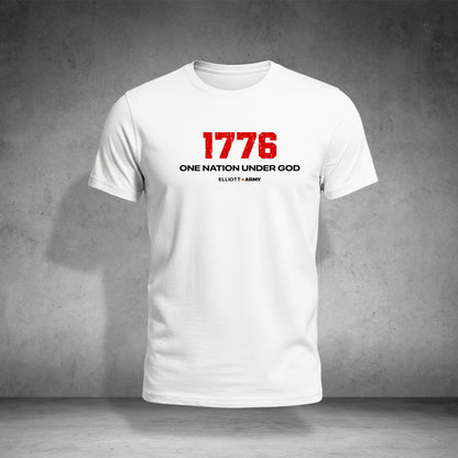 1776 ONE NATION UNDER GOD / GOD BLESS AMERICA T-shirt