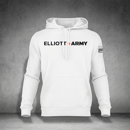 ELLIOTT ARMY Orange Star/ No Rich Parents statement hoodie