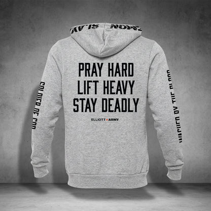 JESUS | PRAY HARD LIFT HEAVY STAY DEADLY hoodie