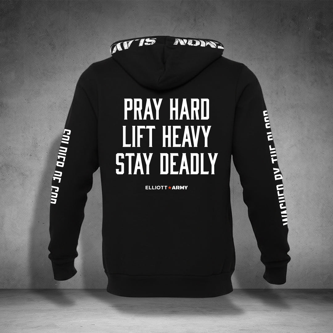 JESUS | PRAY HARD LIFT HEAVY STAY DEADLY hoodie